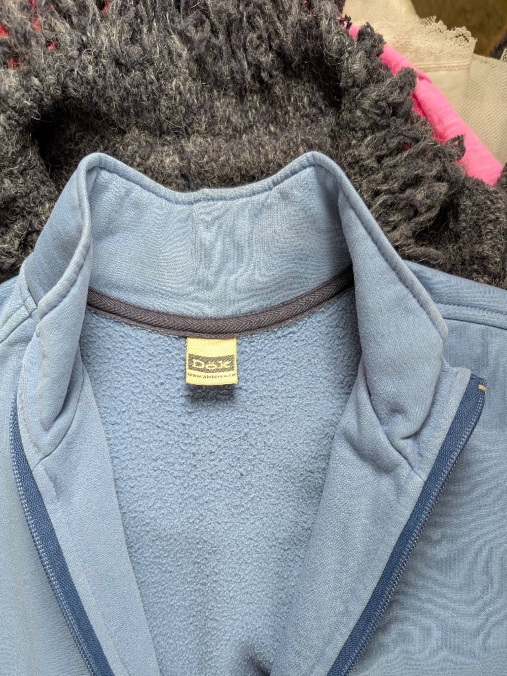 Dok Quarter Zip Sweater Pullover Blue Size Small Y2K Tenniscore - Picture 4 of 14